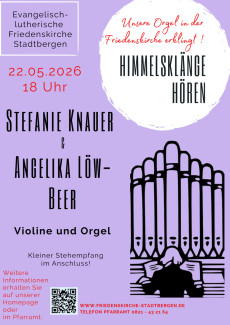 Orgelkonzert 22.05.2026