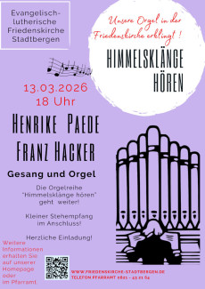 Orgelreihe Paede und Hacker 13.3.2026